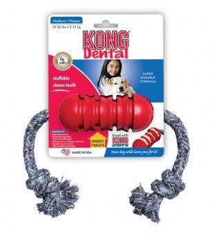 Kong Dental Medium Juguete Rojo 238g