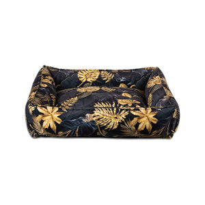 Lex&amp;Max Dubai Dog Bed Black and Gold 70 x 55 cm