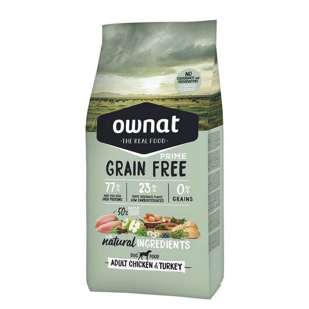 Ownat Prime Canine Adult Grain Free Chicken and Turkey Dog Food 12Kg