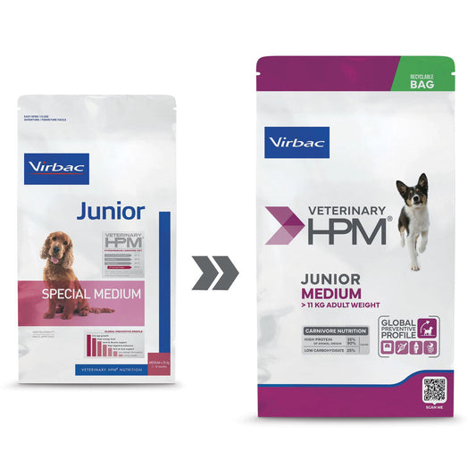 Virbac Veterinary HPM Junior Medium Perros 3Kg