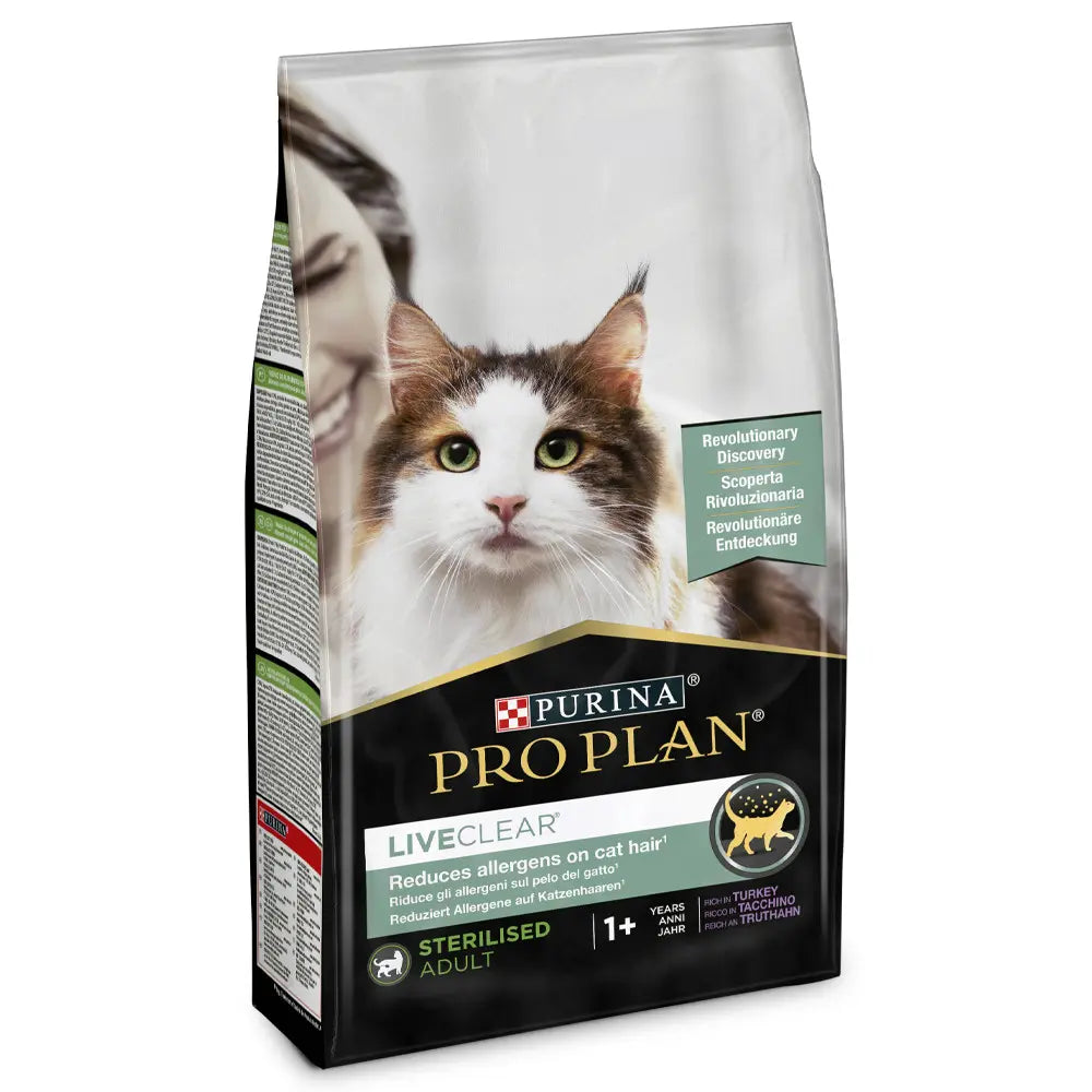 Purina Pro Plan LiveClear Dry Cat Food Sterilized Turkey 7Kg
