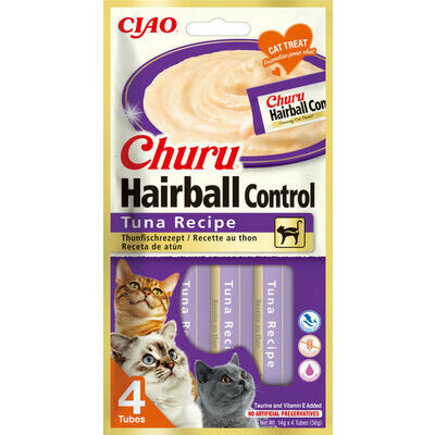Churu Hairball Control Comida Húmeda Atún 4 tubos 56.7g