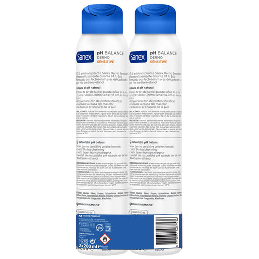 Sanex Dermo Sensitive Desodorante Vaporizador Dúo 2 X 200ml