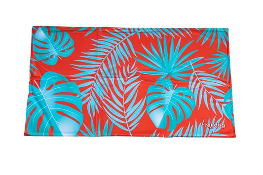 Freedog Cool Bed Coral Palm, Cama refrescante para perros 50x40 cm