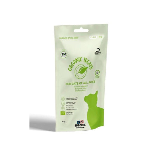 Specific Ft-Bio Golosinas Ecológicas para Gatos 8 bolsas de 50g