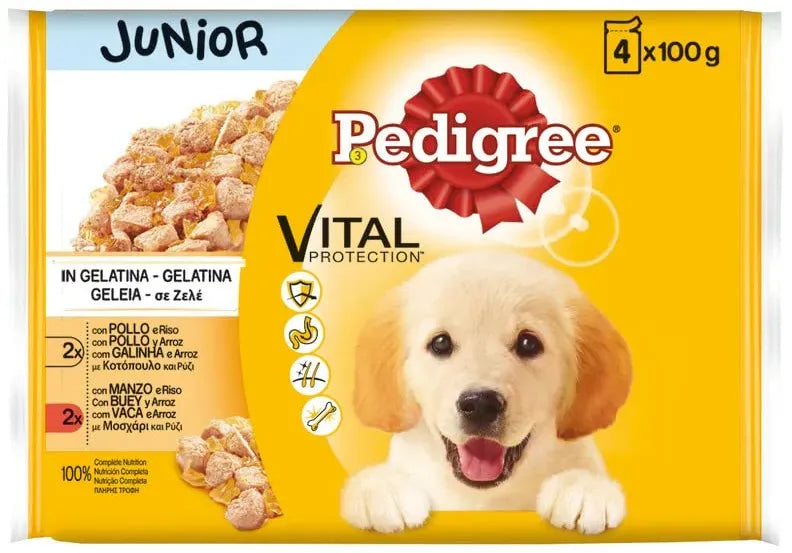 Pedigree Junior Snacks Pollo y Arroz 4x100g
