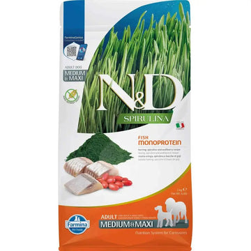 Farmina N&D Dog Spirulina Medium Maxi Arenque 2Kg