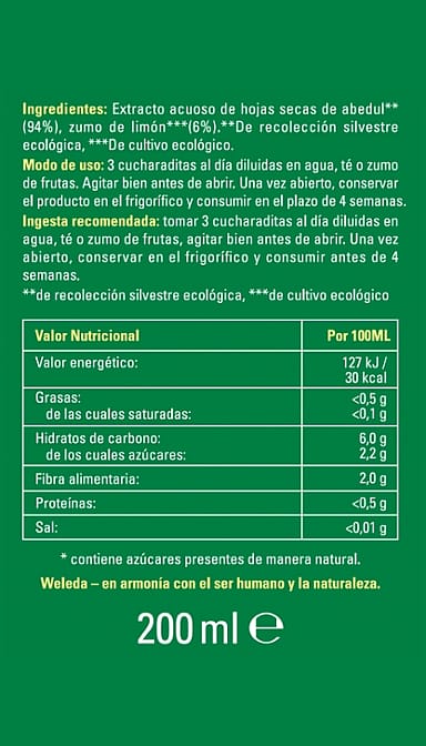 WELEDA Zumo de Abedul 200ml