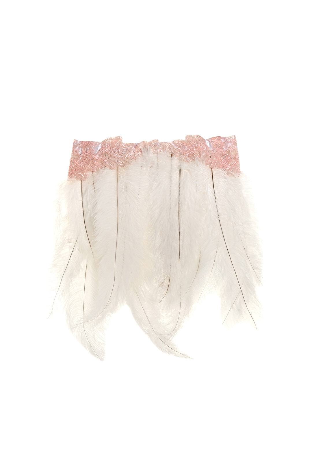 1930s Hand Beaded Feather Cape