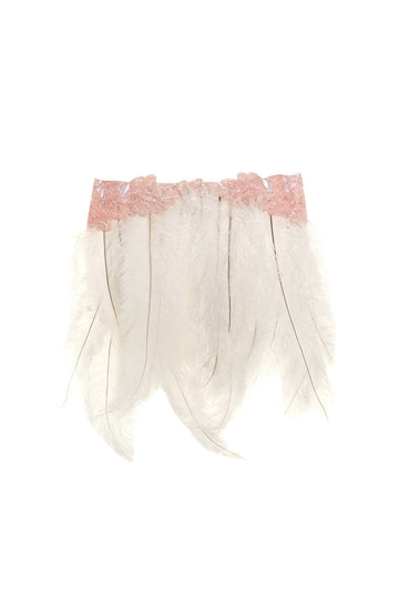 1930s Hand Beaded Feather Cape