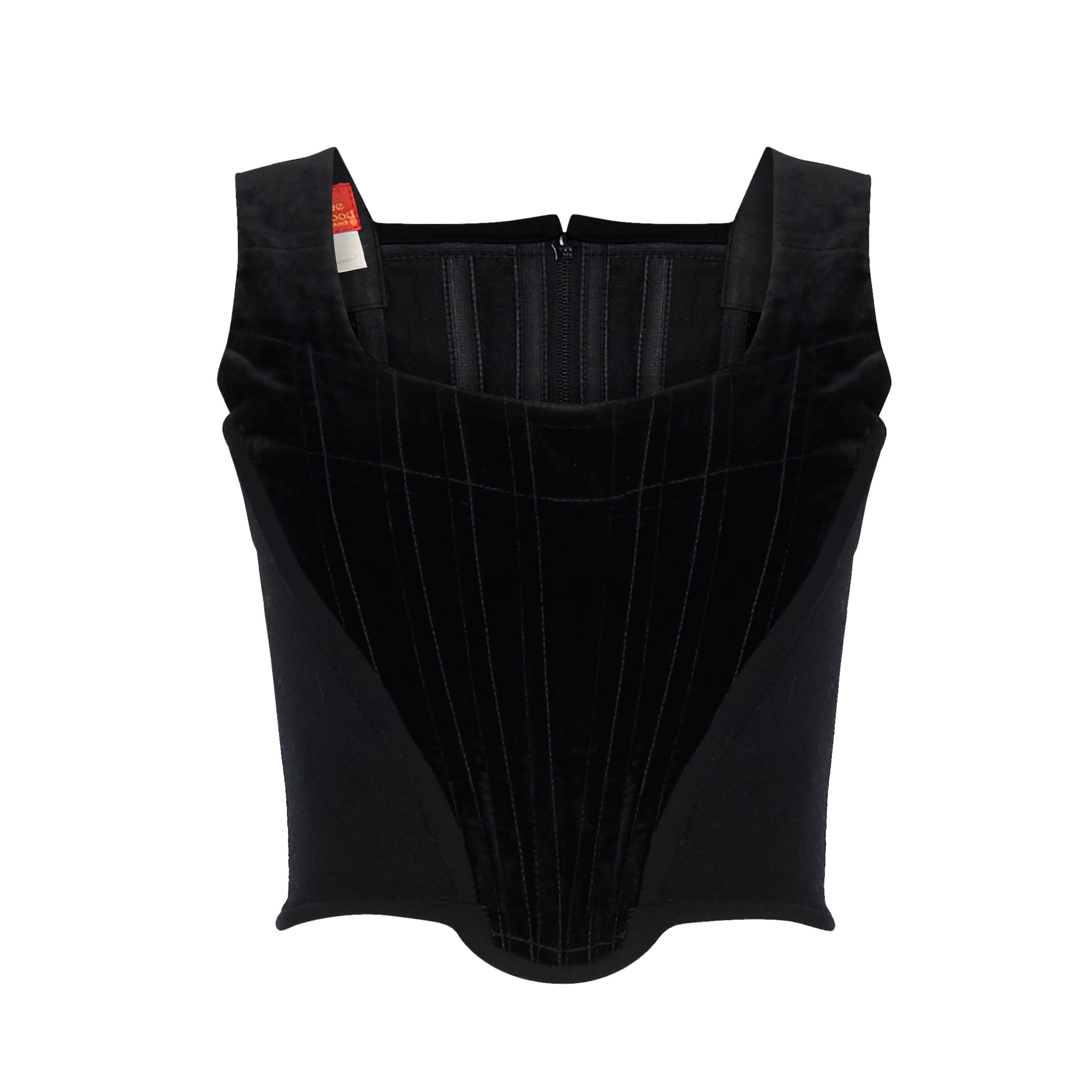 1980s Vivienne Westwood Red Label Black Velvet Corset