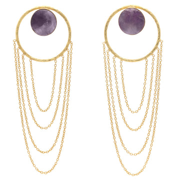 Pendientes Simbel Big Ed. Limitada Rough Morado Amatista